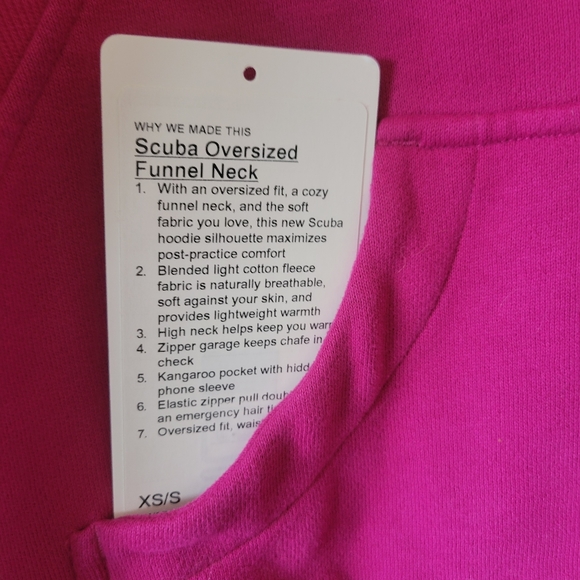 Lululemon OS half zip scuba, Ripened Raspberry - Picture 2 of 3